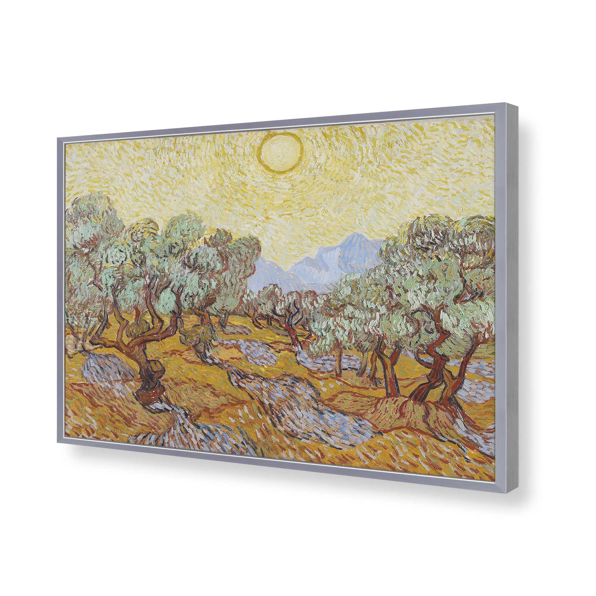 [Color:Polished Chrome], Picture of art in a Polished Chrome frame of the corner