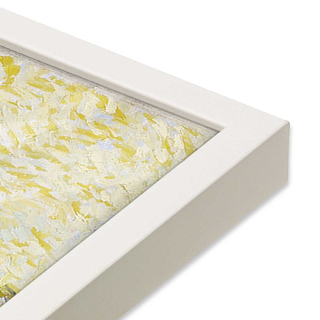 [Color:Opaque White], Picture of art in a Opaque White frame at an angle
