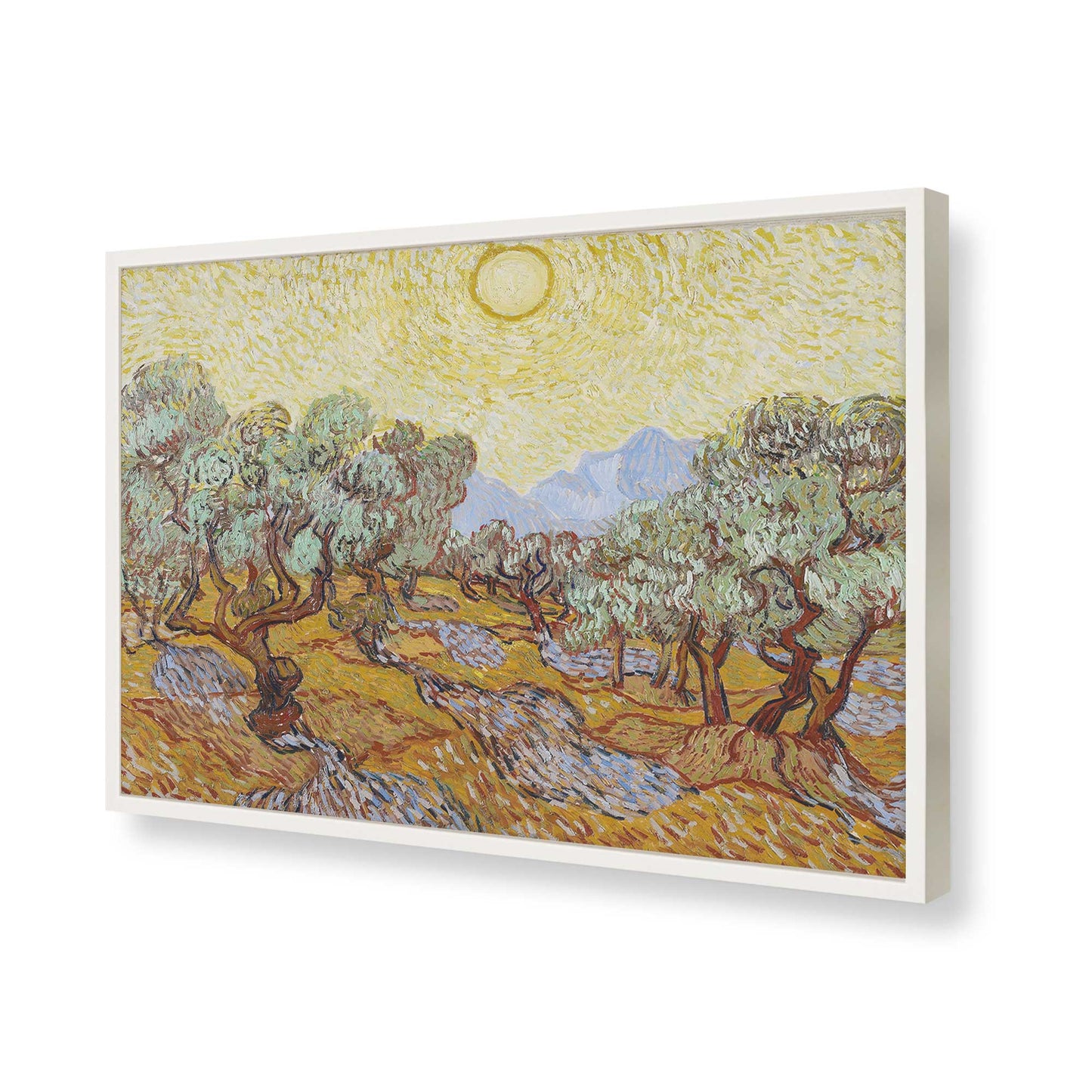 [Color:Opaque White], Picture of art in a Opaque White frame of the corner