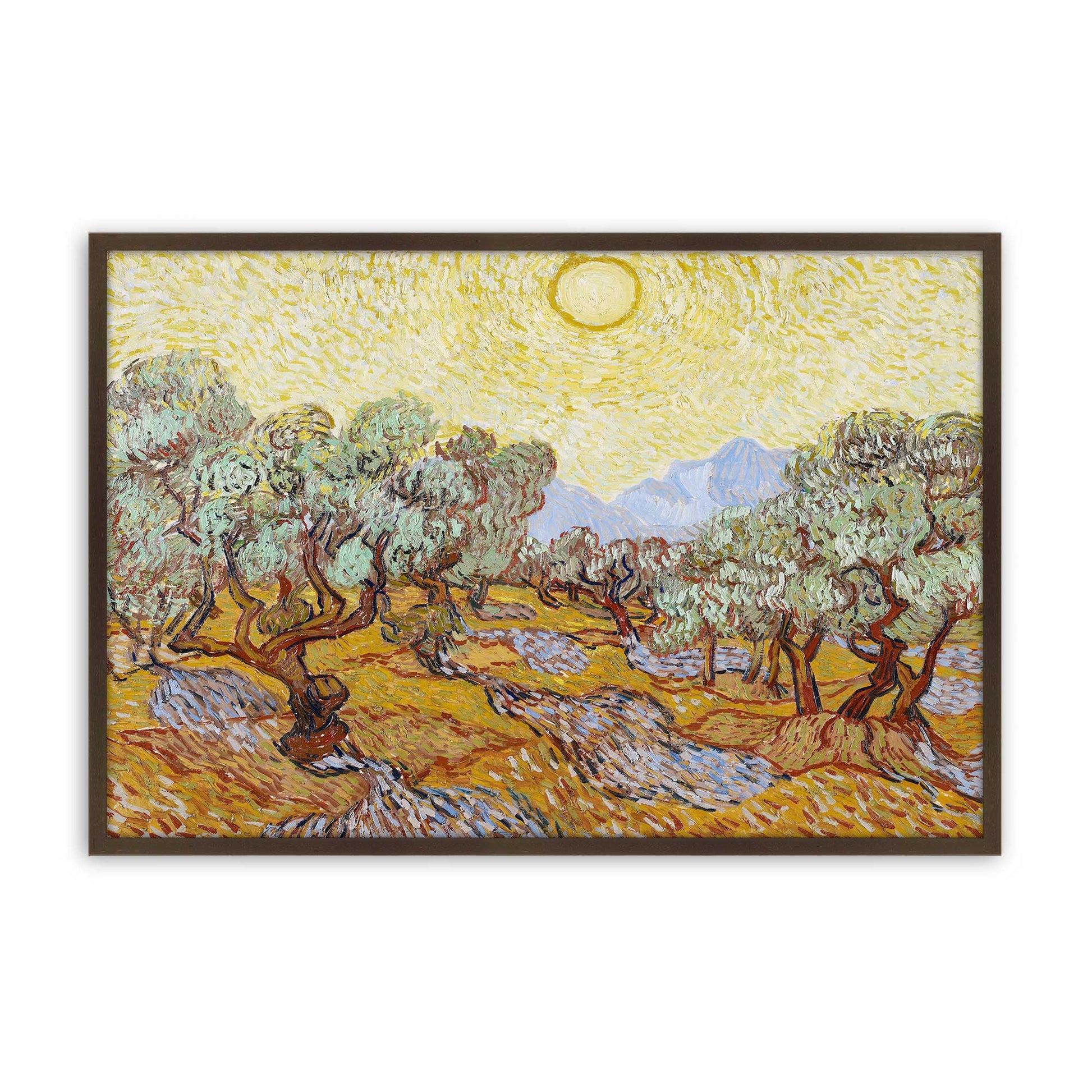 [Color:Brown], Picture of art in a Brown frame