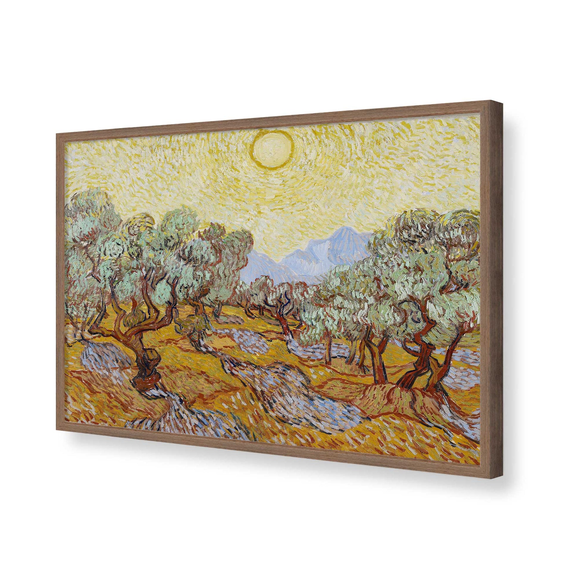 [Color:Walnut], Picture of art in a Walnut frame of the corner