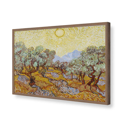 [Color:Walnut], Picture of art in a Walnut frame of the corner