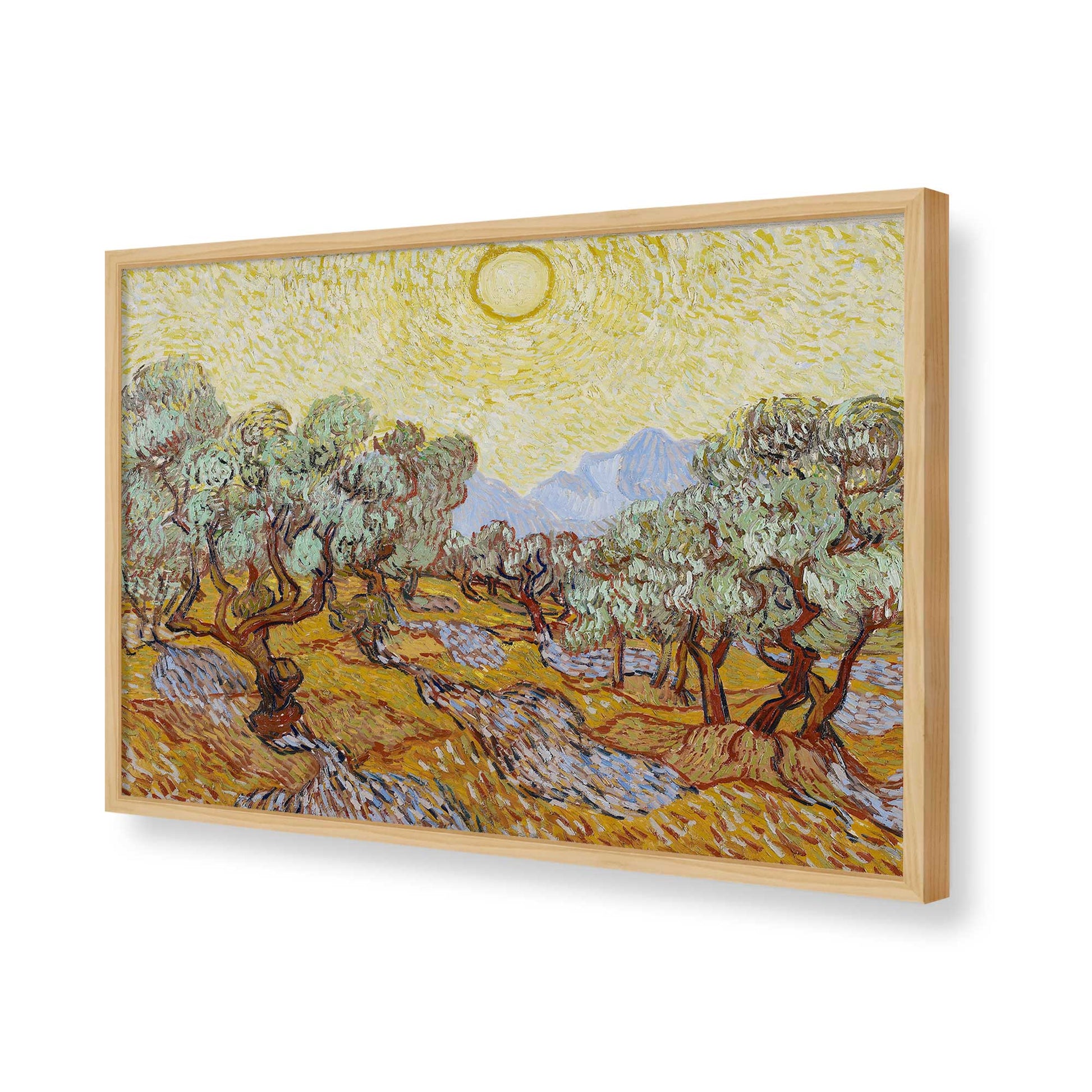 [Color:American Maple], Picture of art in a American Maple frame of the corner