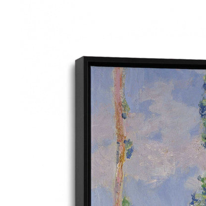 [Color:Satin Black], Picture of art in a Satin Black frame at an angle