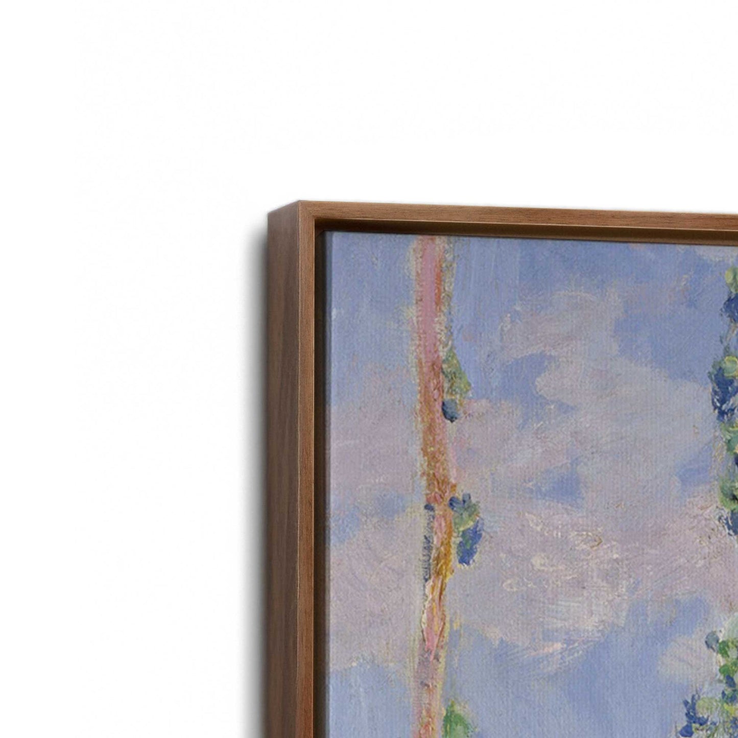 [Color:Walnut], Picture of art in a Walnut frame at an angle