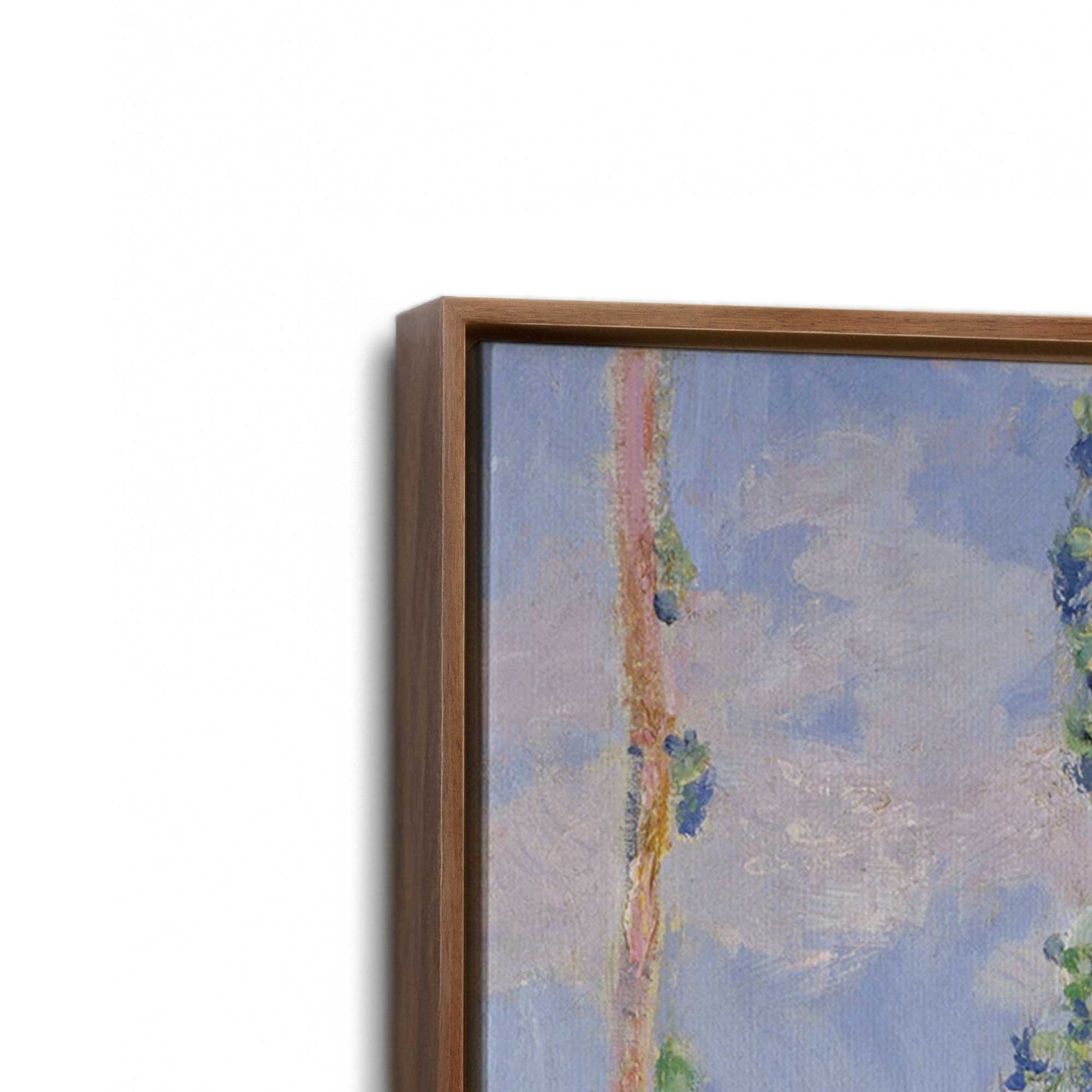[Color:Walnut], Picture of art in a Walnut frame at an angle