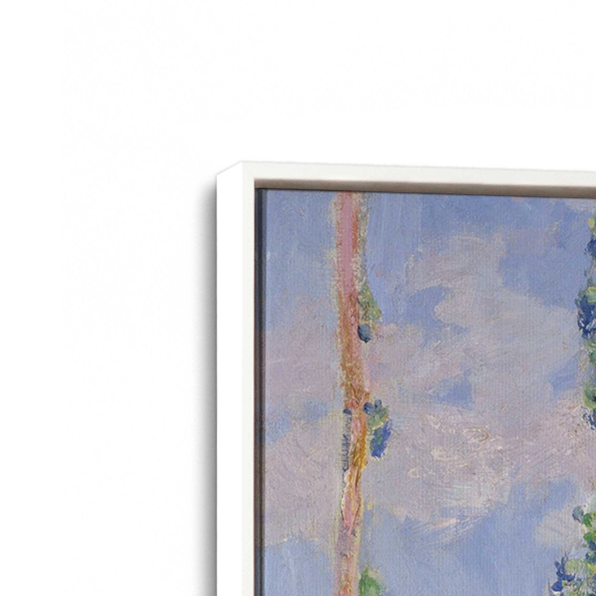 [Color:Opaque White], Picture of art in a White frame at an angle