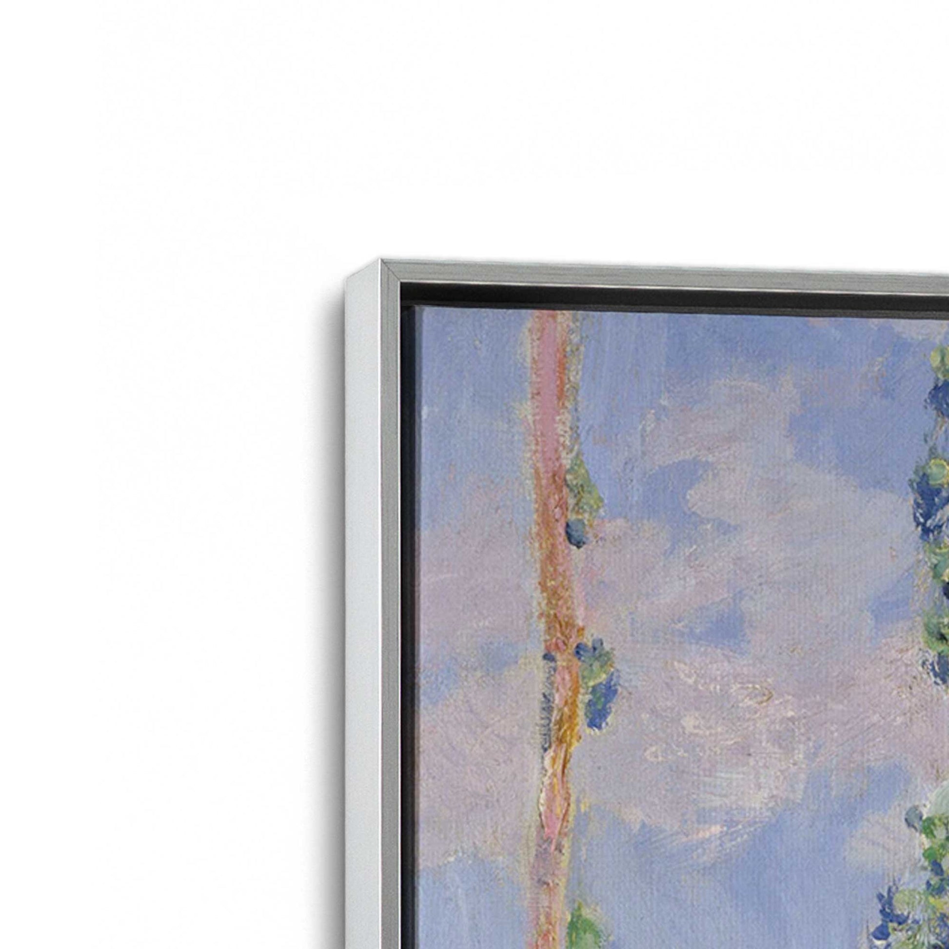 [Color:Polished Chrome], Picture of art in a Polished Chrome frame at an angle
