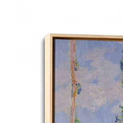 [Color:American Maple], Picture of art in a American Maple frame at an angle
