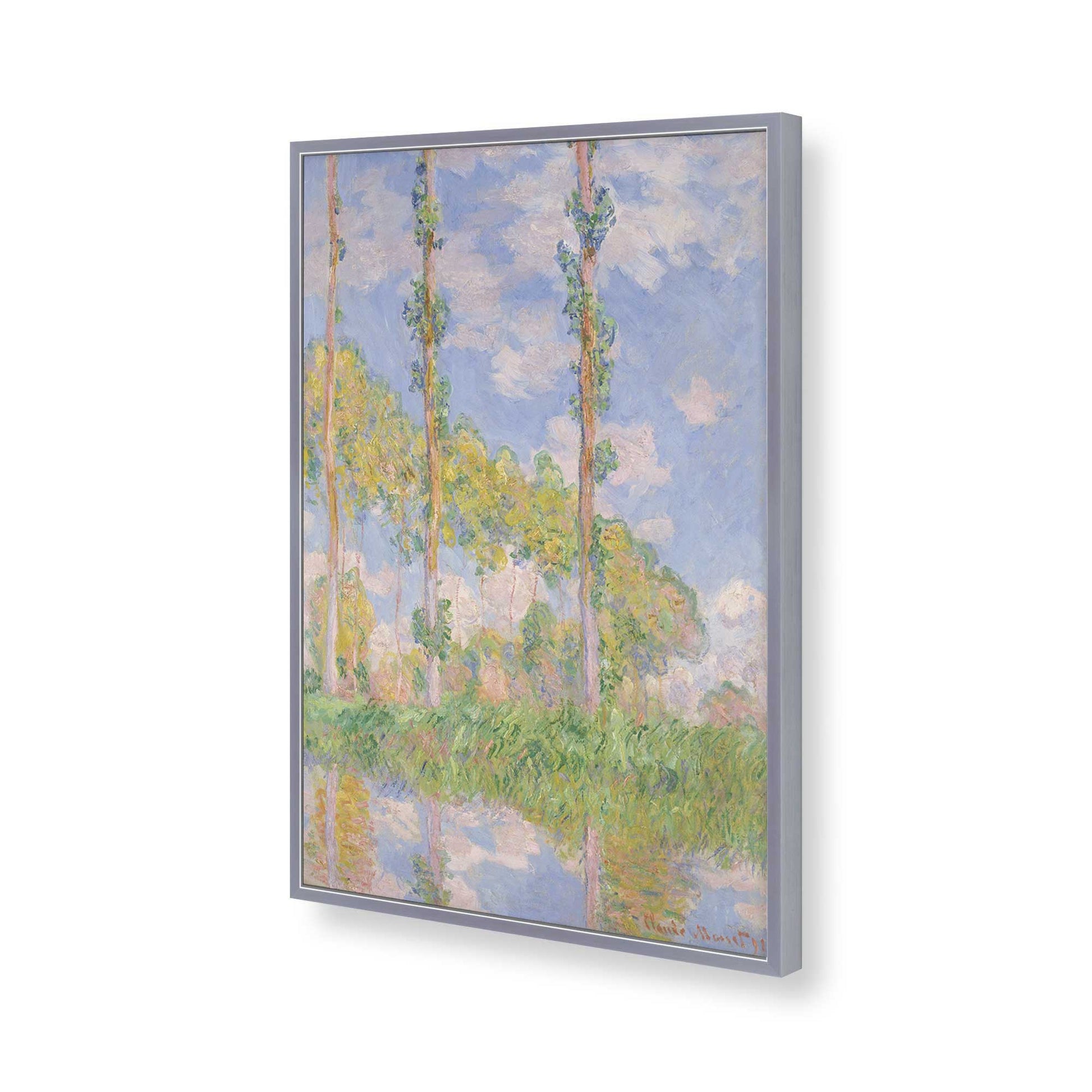 [Color:Polished Chrome], Picture of art in a Polished Chrome frame of the corner