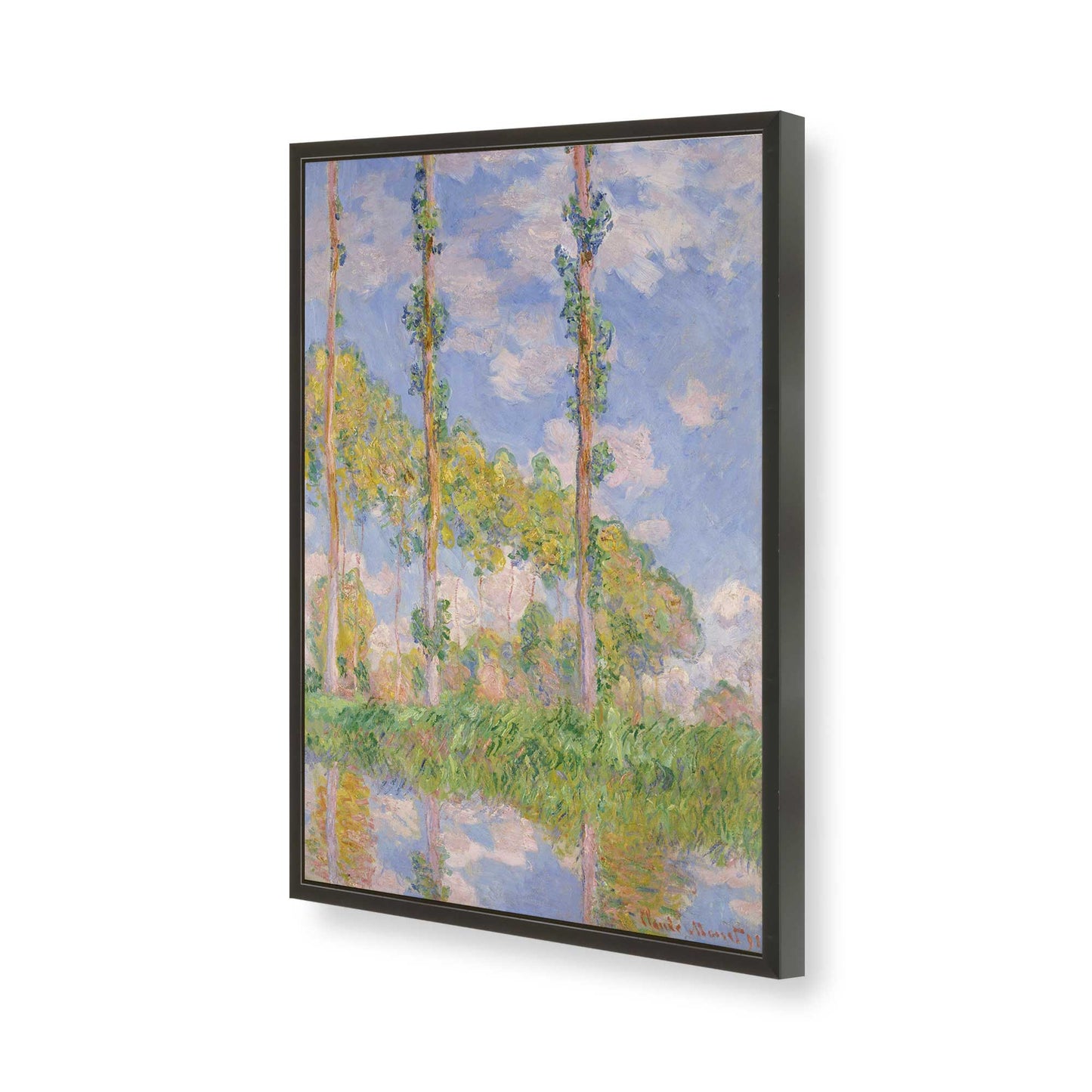 [Color:Satin Black], Picture of art in a Satin Black frame of the corner