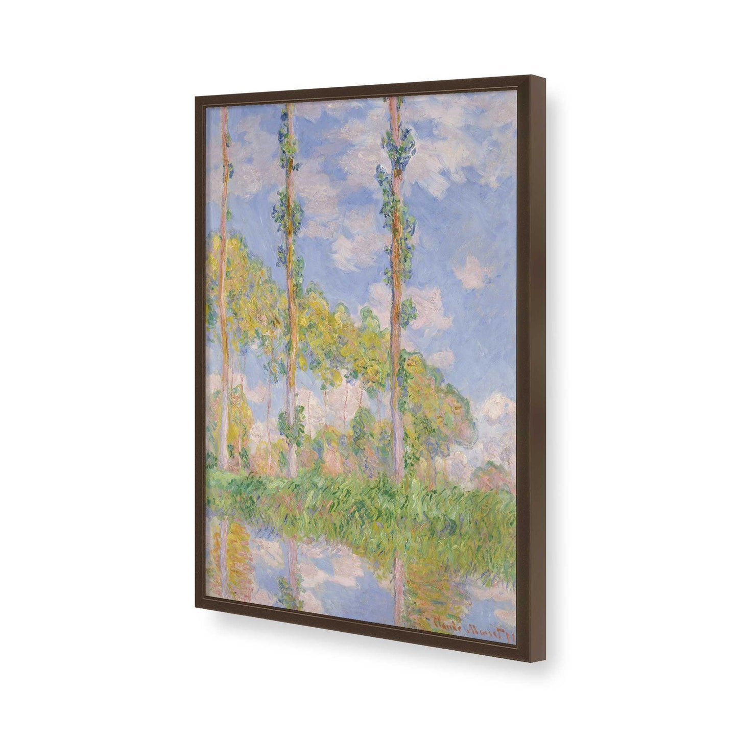 [Color:Brown], Picture of art in a Brown frame of the corner