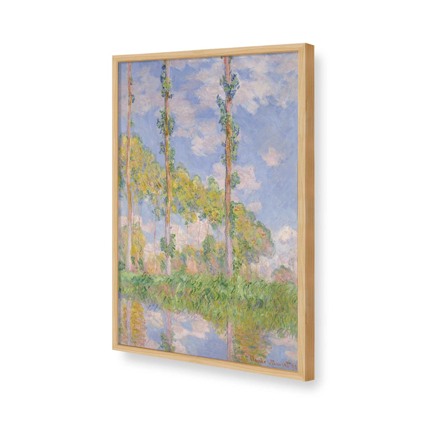[Color:American Maple], Picture of art in a American Maple frame of the corner