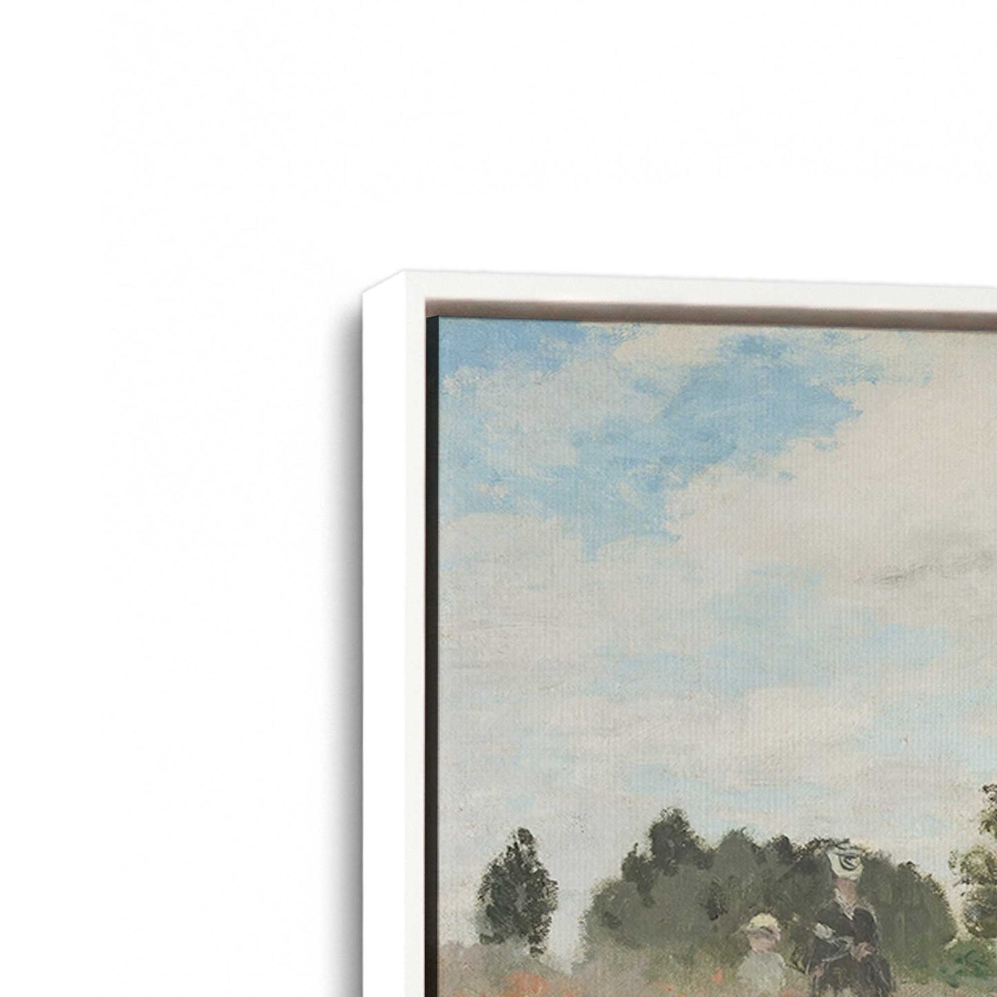 [Color:Opaque White], Picture of art in a White frame at an angle