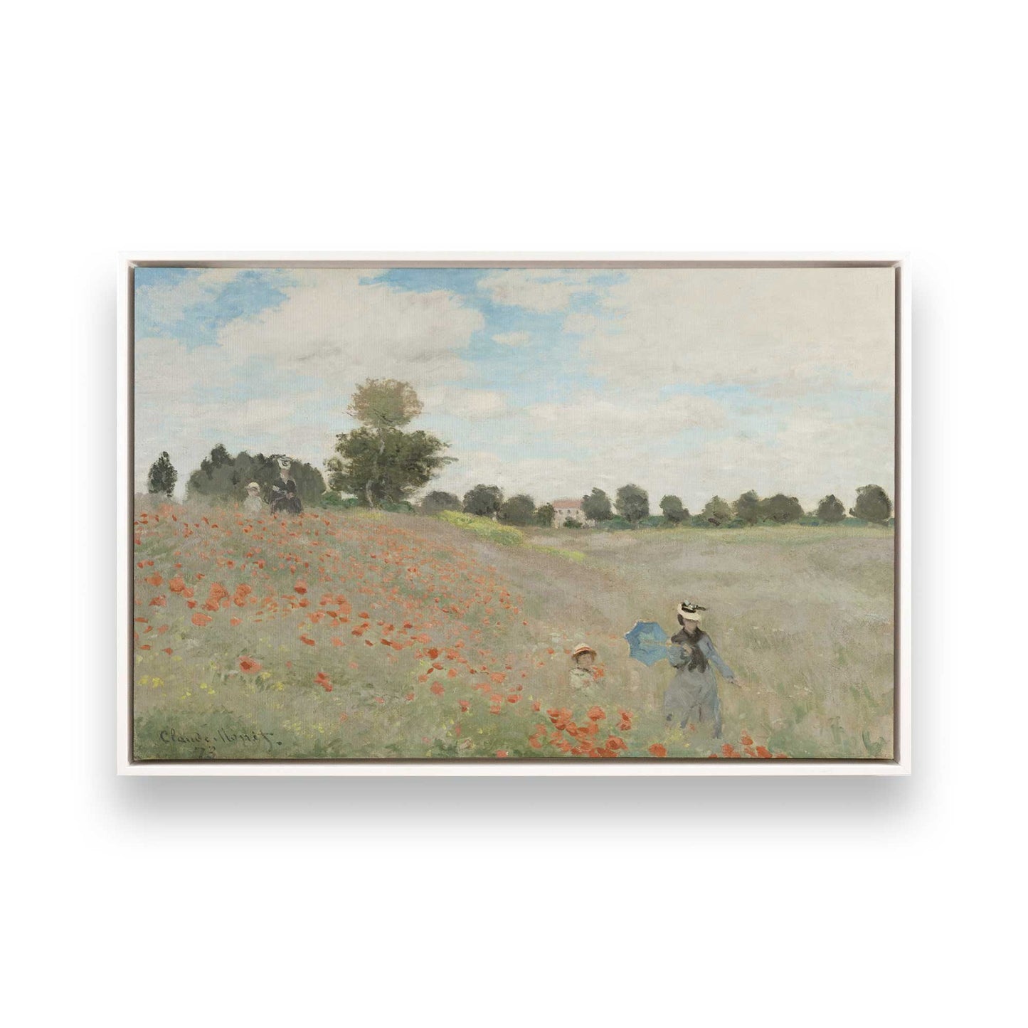 [Color:Opaque White], Picture of art in a White frame