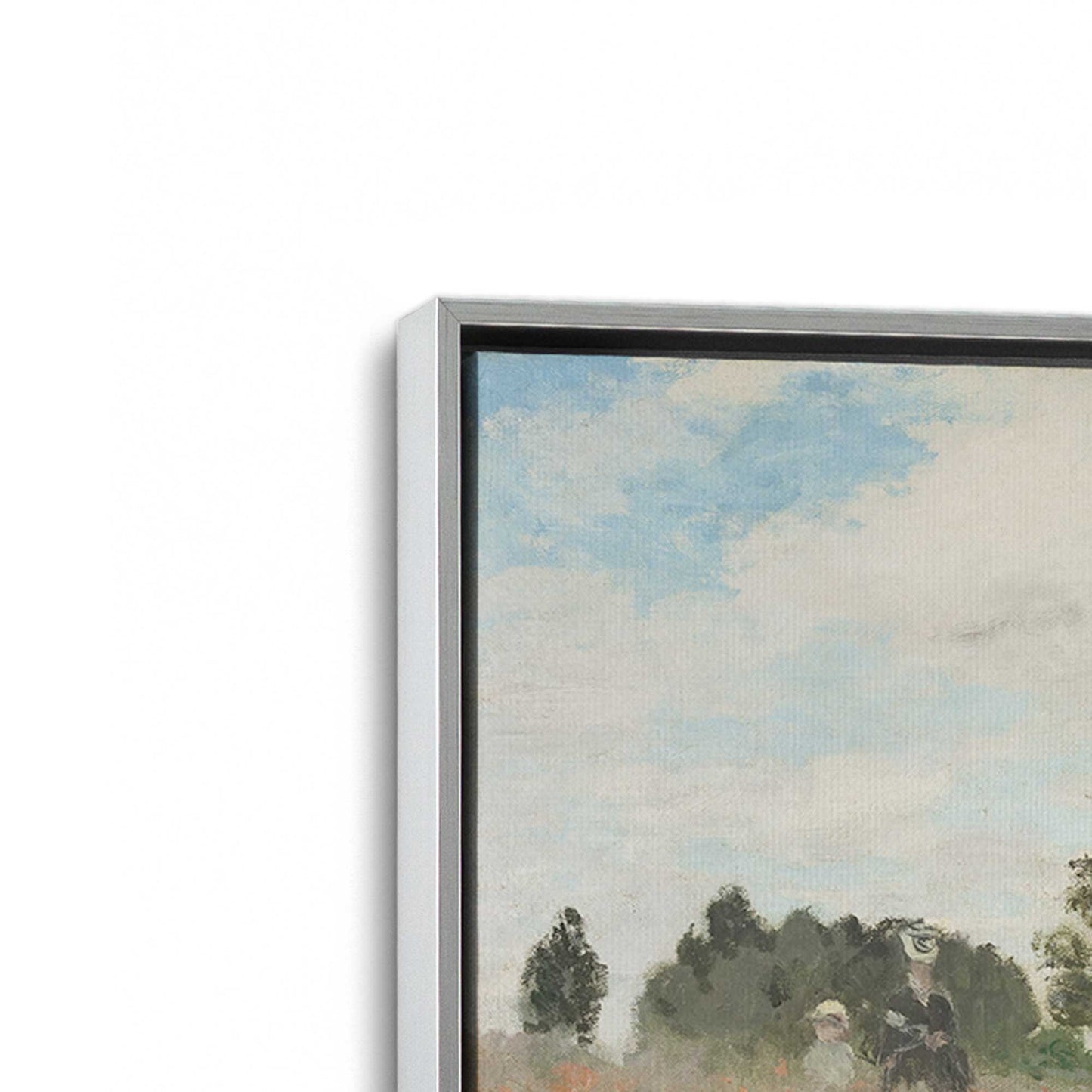 [Color:Polished Chrome], Picture of art in a Polished Chrome frame at an angle
