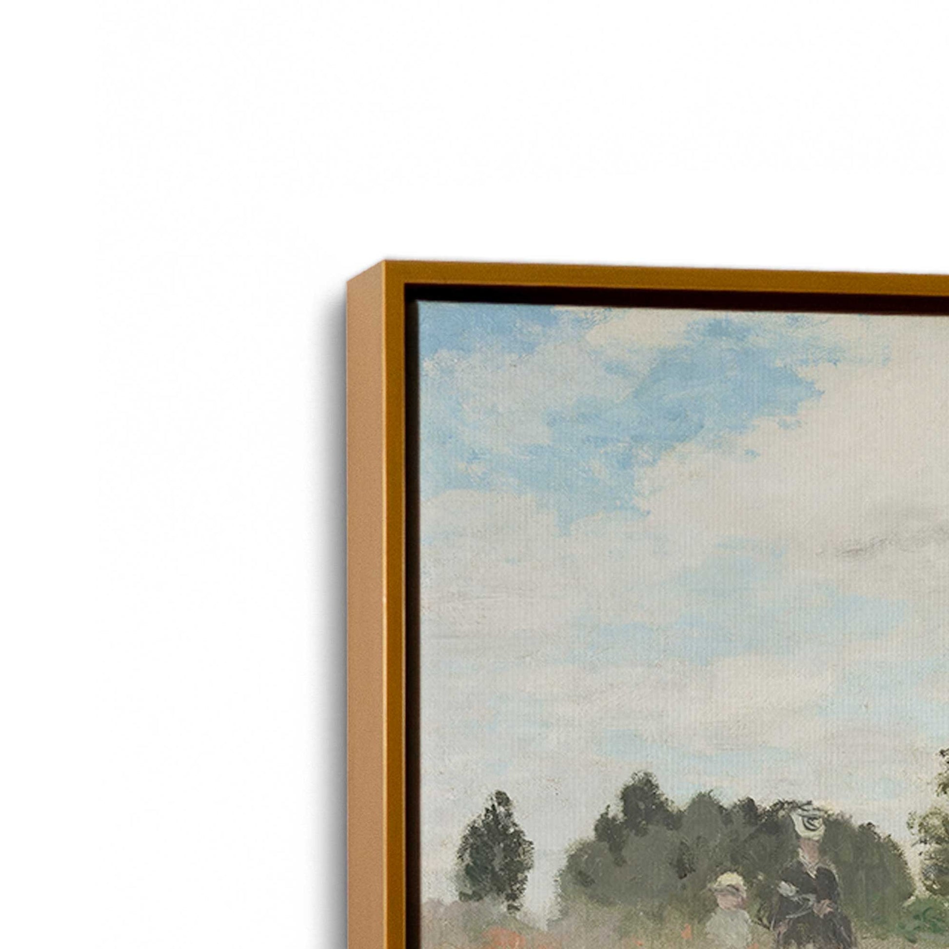 [Color:Polished Gold], Picture of art in a Polished Gold frame at an angle