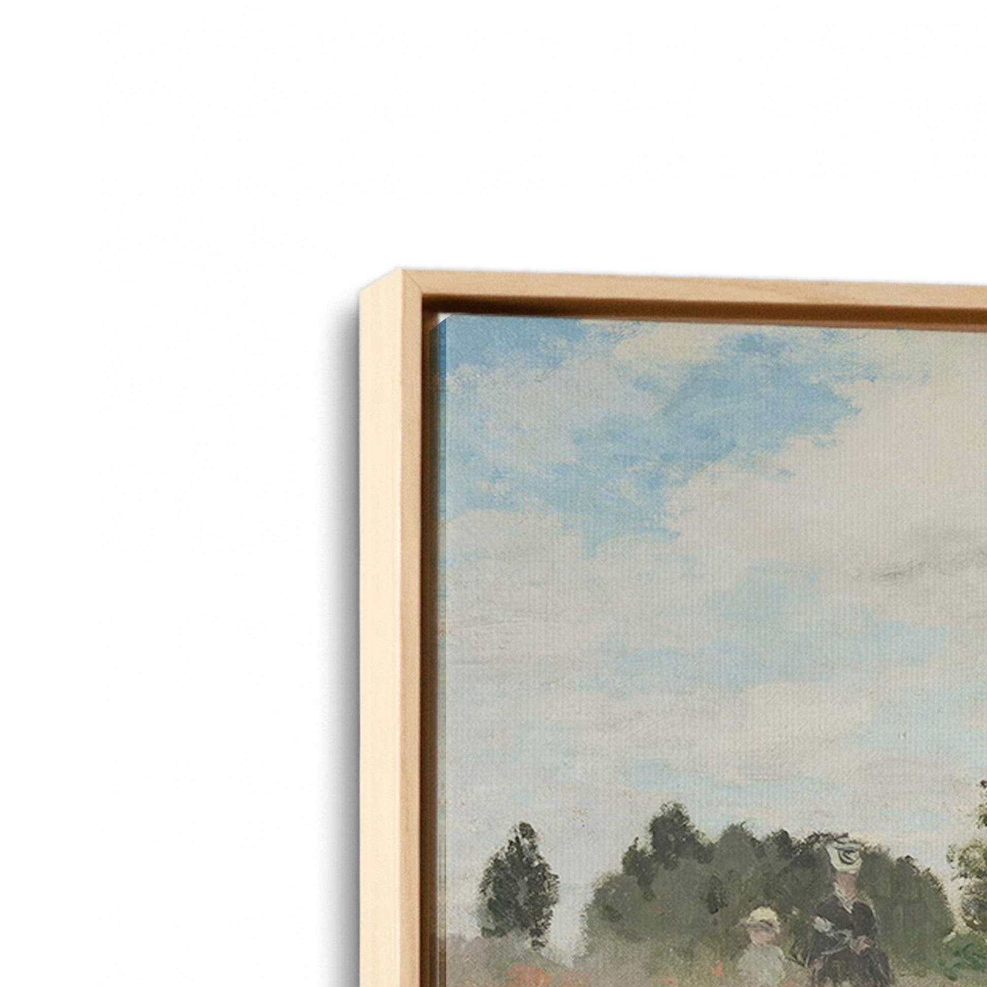 [Color:American Maple], Picture of art in a American Maple frame at an angle
