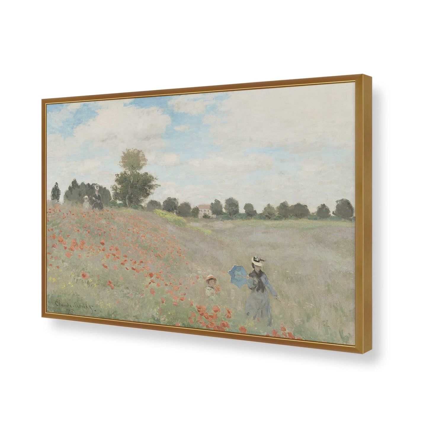 [Color:Polished Gold], Picture of art in a Polished Gold frame of the corner