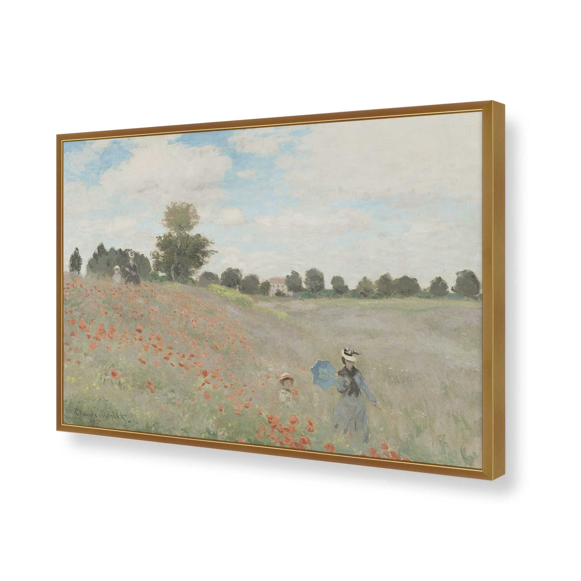 [Color:Polished Gold], Picture of art in a Polished Gold frame of the corner