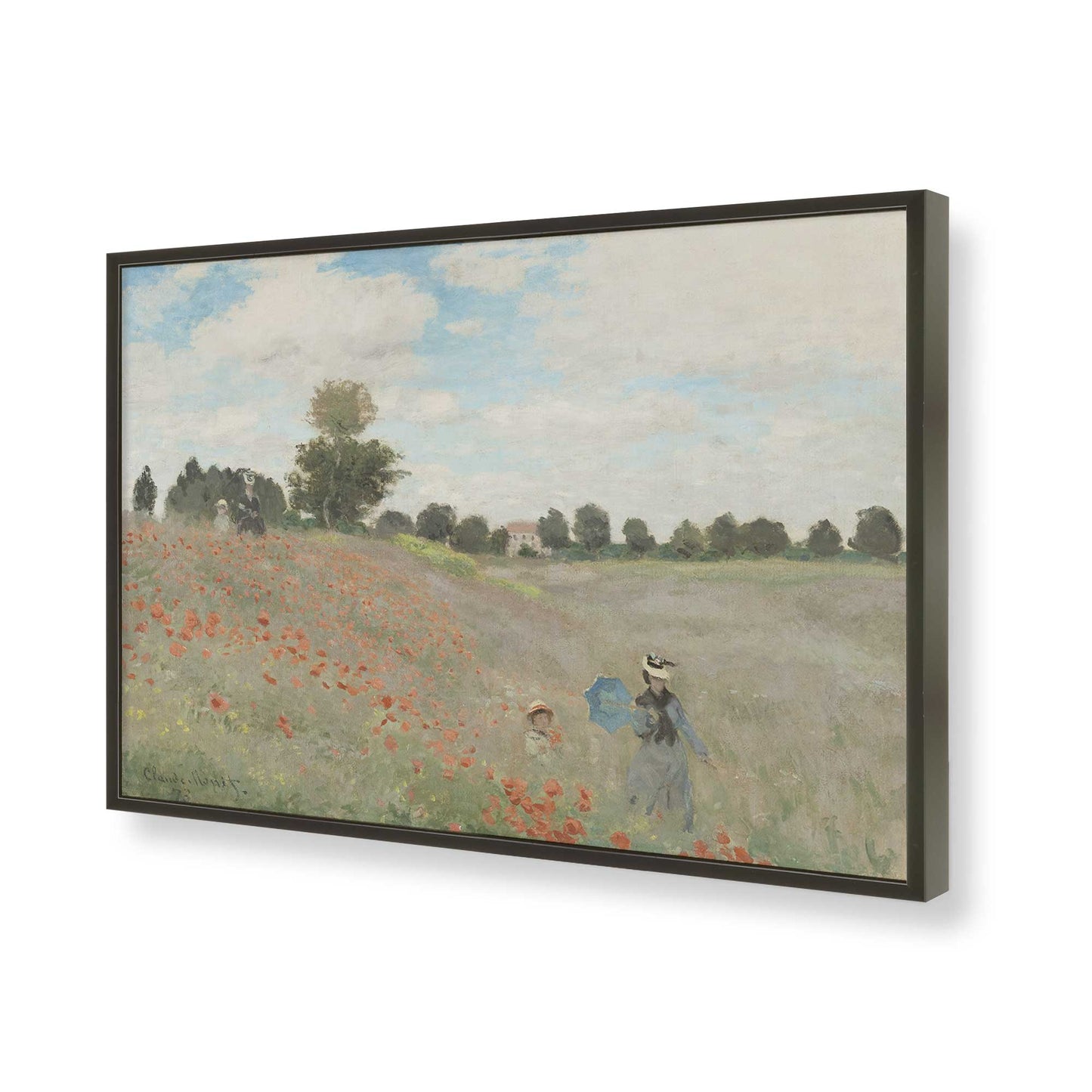 [Color:Satin Black], Picture of art in a Satin Black frame of the corner