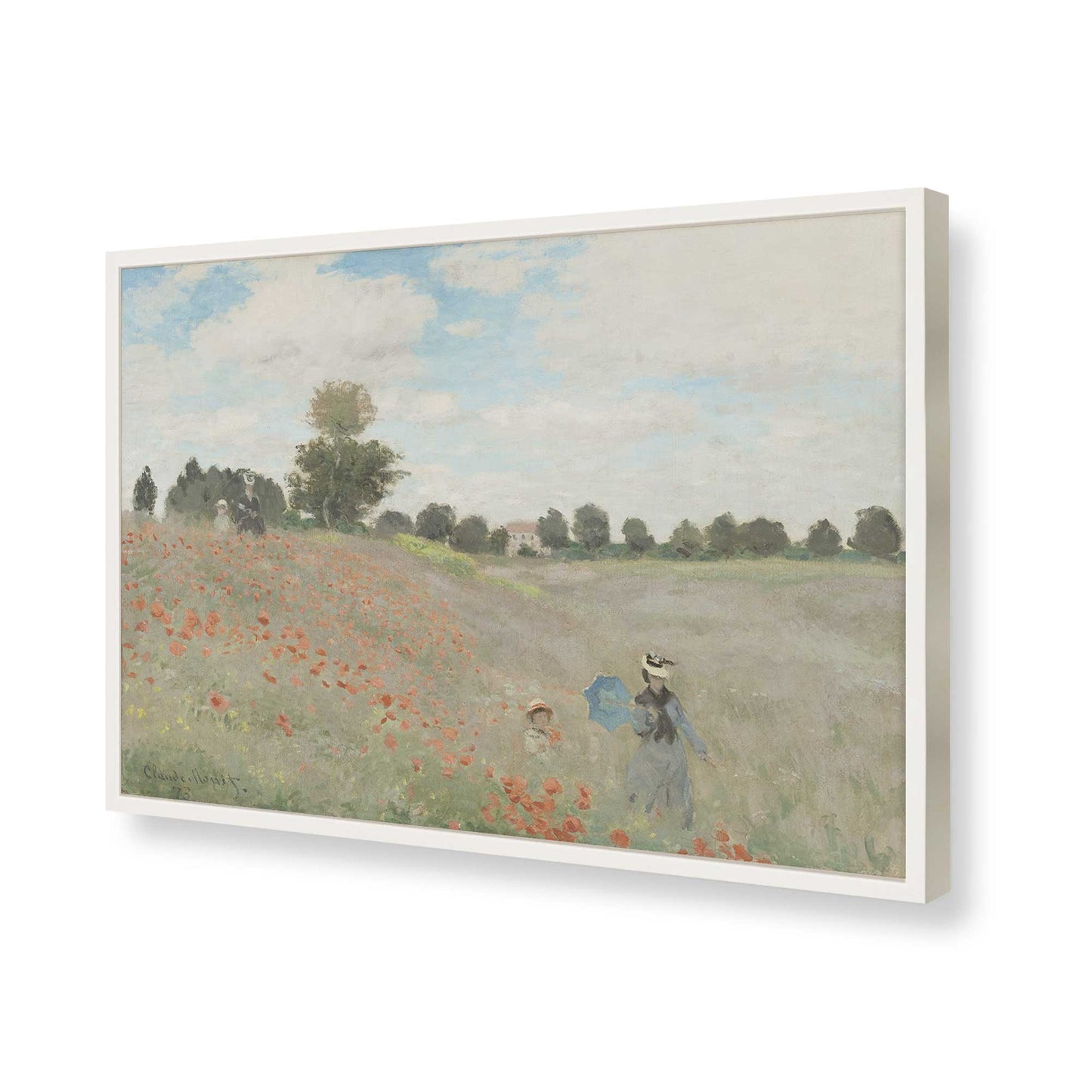 [Color:Opaque White], Picture of art in a Opaque White frame of the corner
