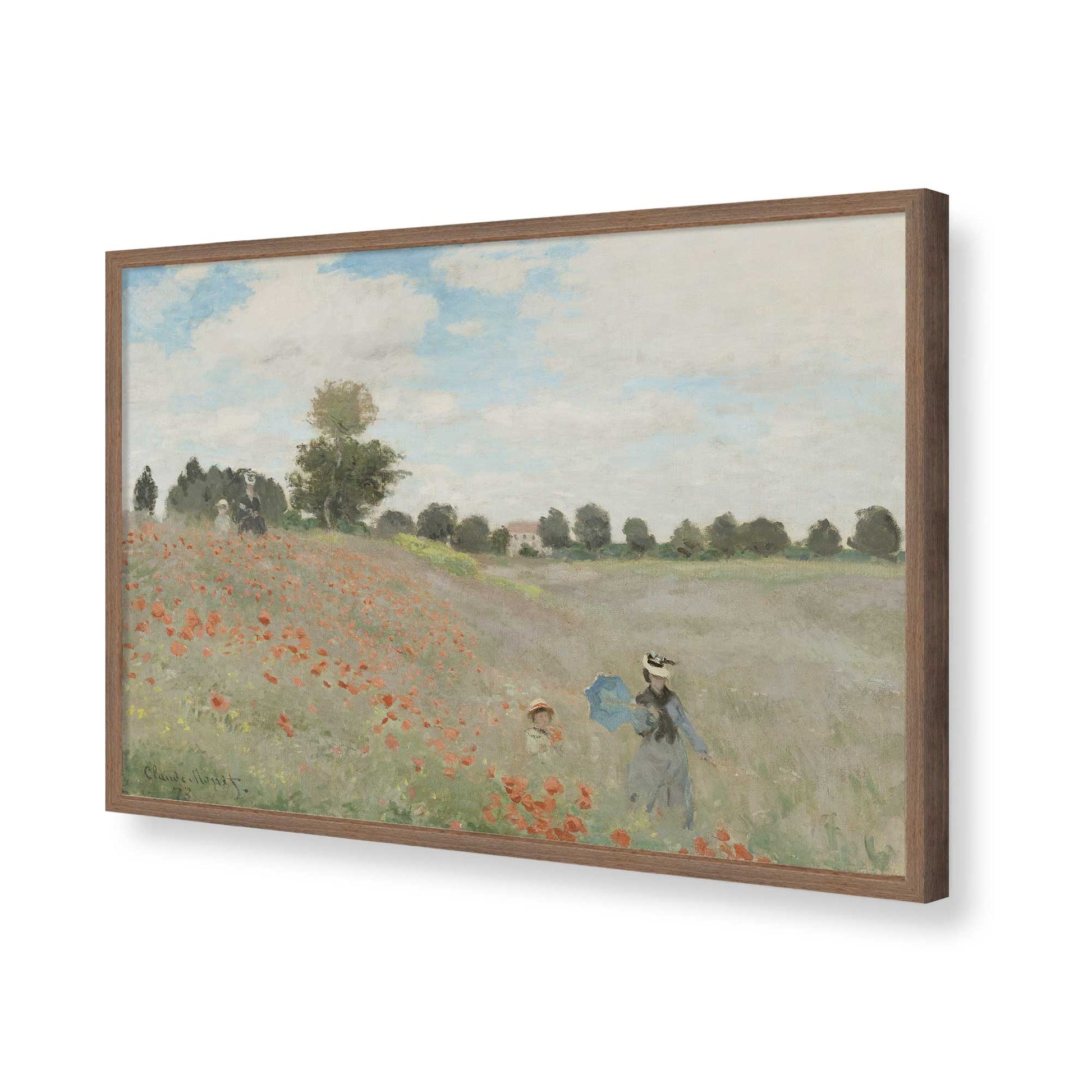 [Color:Walnut], Picture of art in a Walnut frame of the corner