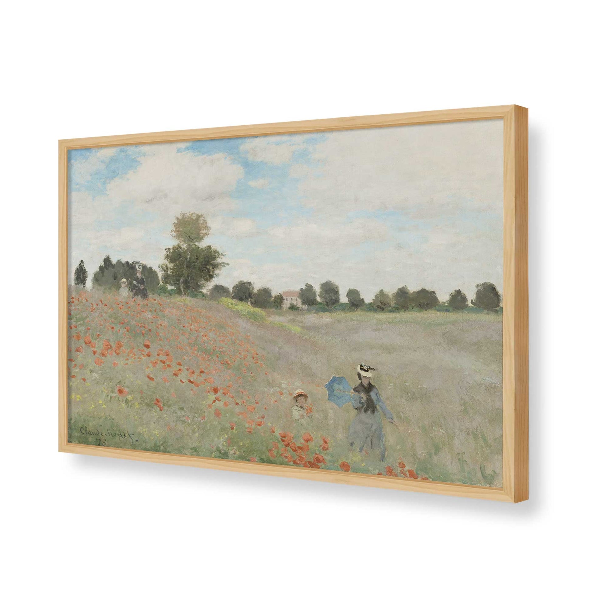 [Color:American Maple], Picture of art in a American Maple frame of the corner