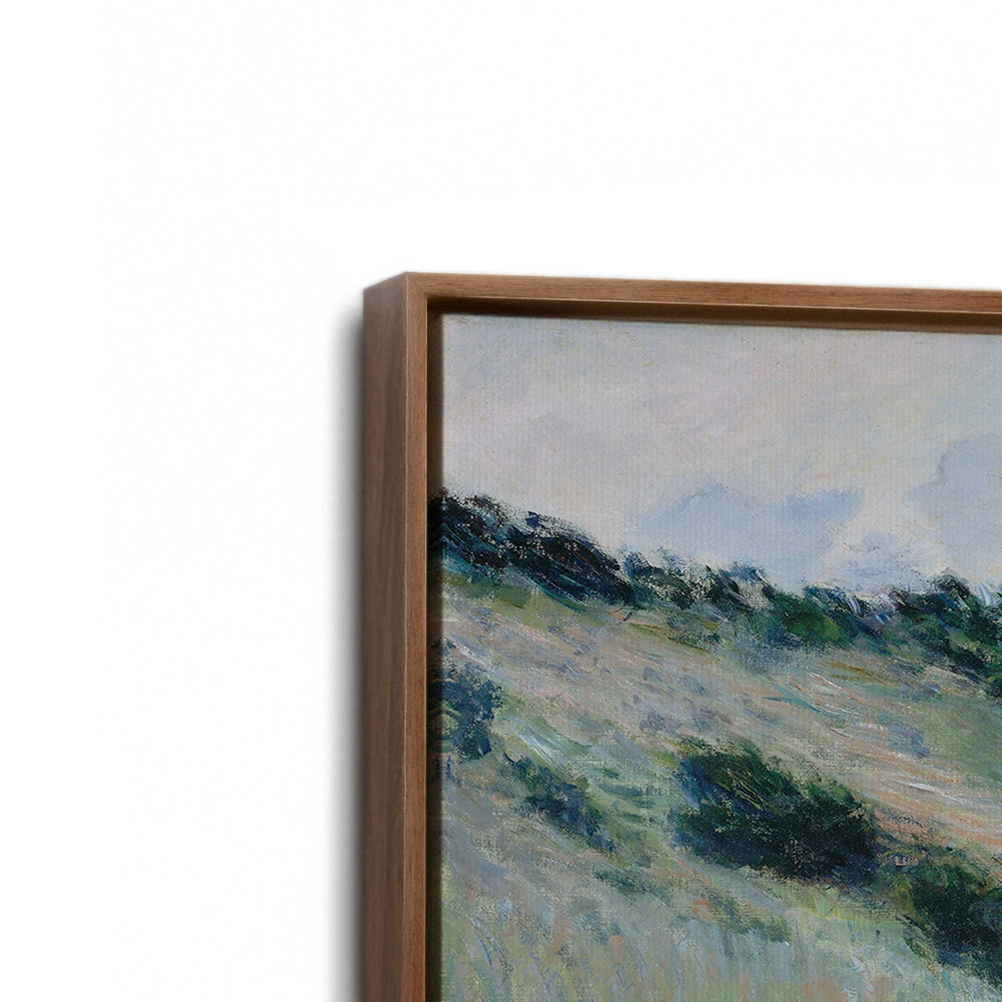 [Color:Walnut], Picture of art in a Walnut frame at an angle