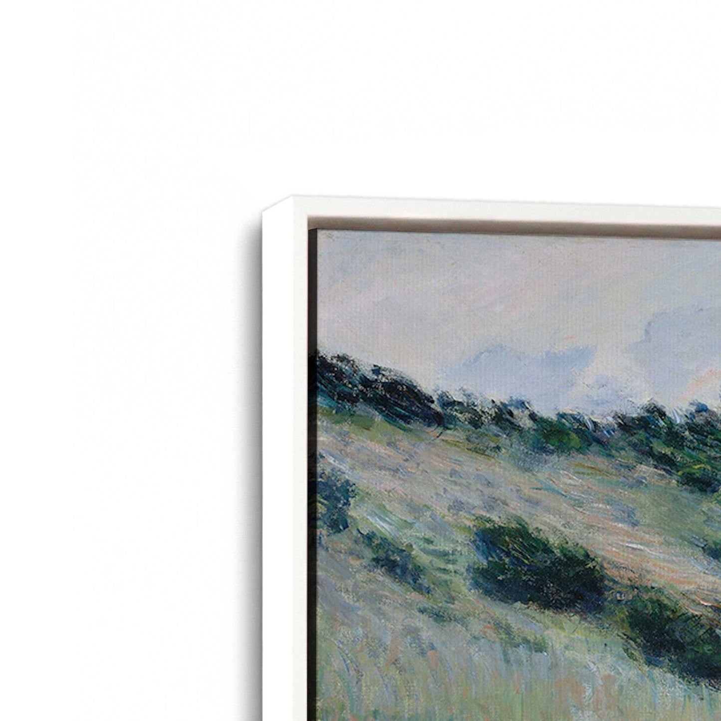 [Color:Opaque White], Picture of art in a White frame at an angle