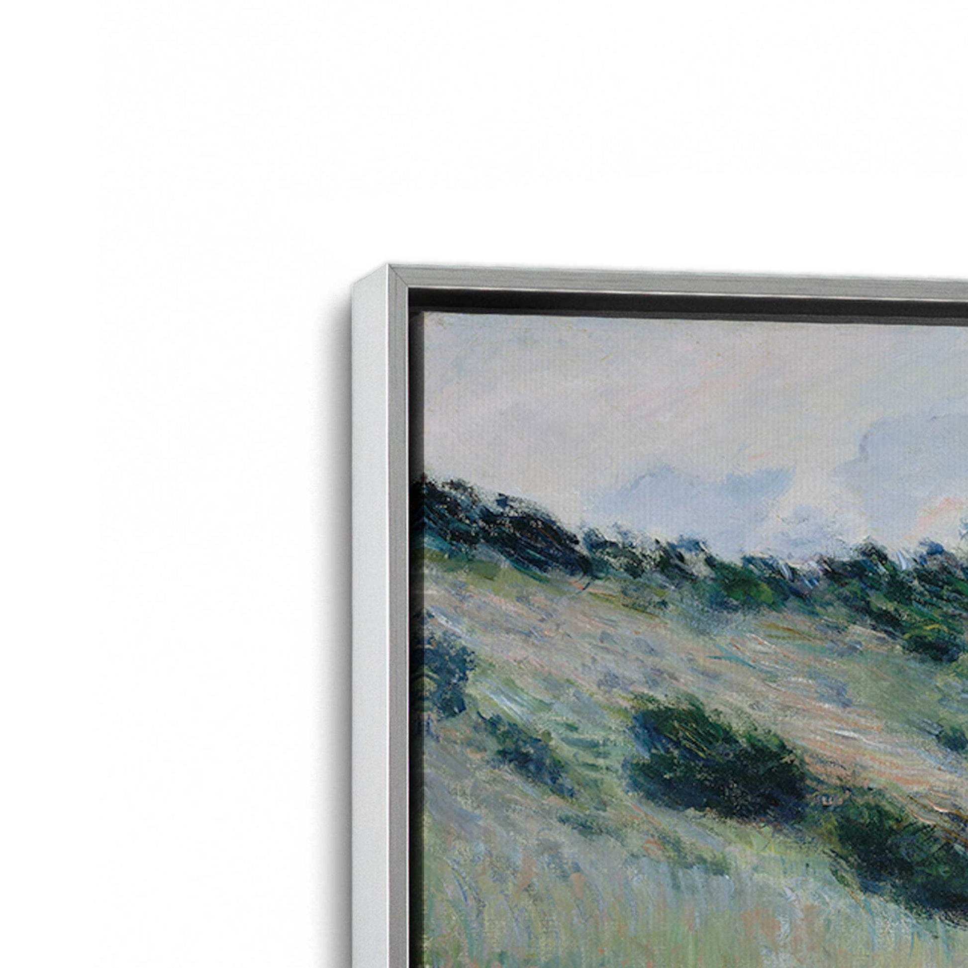 [Color:Polished Chrome], Picture of art in a Polished Chrome frame at an angle