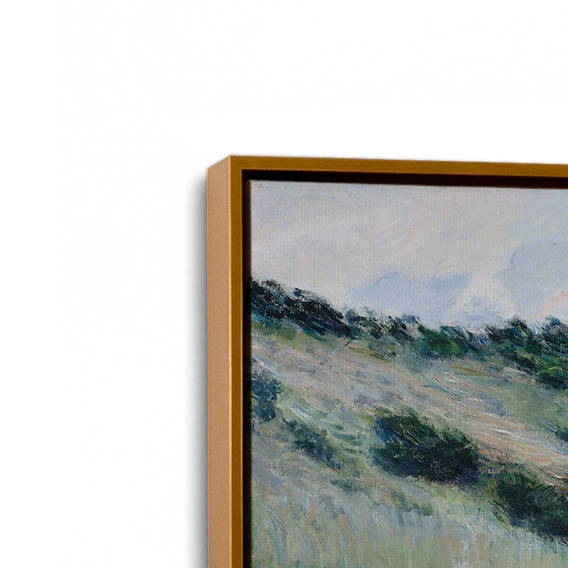 [Color:Polished Gold], Picture of art in a Polished Gold frame at an angle