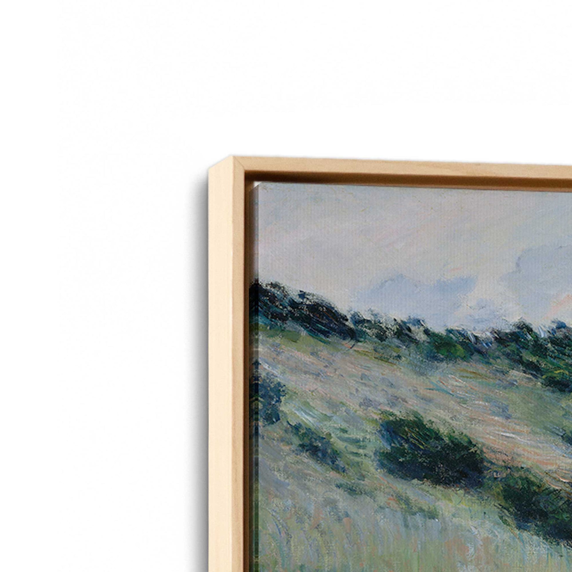 [Color:American Maple], Picture of art in a American Maple frame at an angle