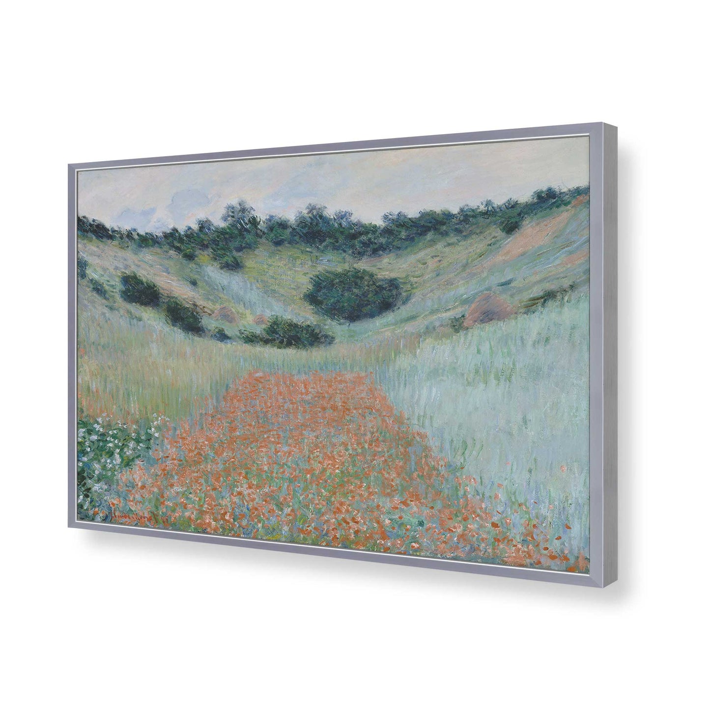 [Color:Polished Chrome], Picture of art in a Polished Chrome frame of the corner