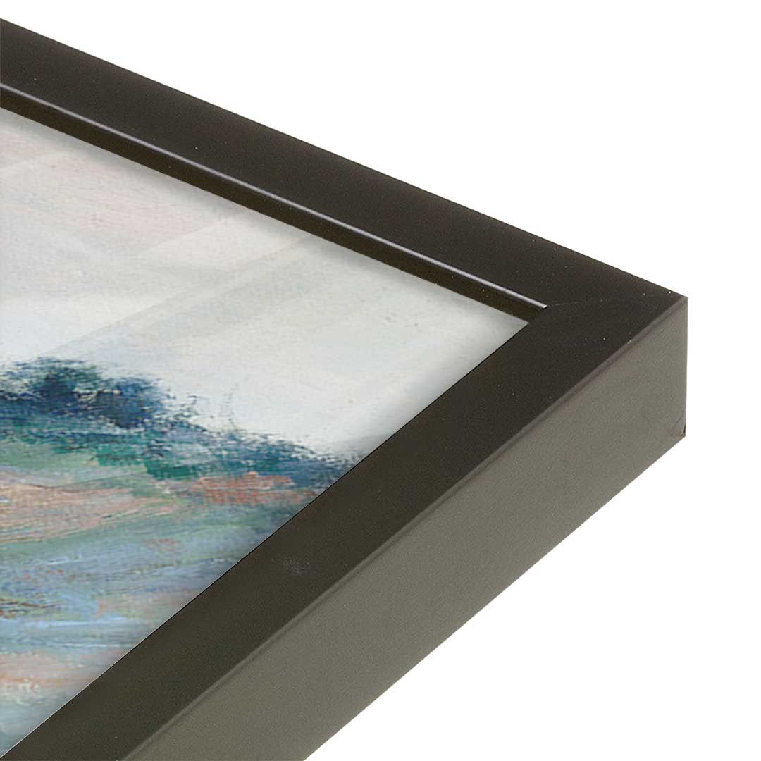 [Color:Satin Black], Picture of art in a Satin Black frame at an angle