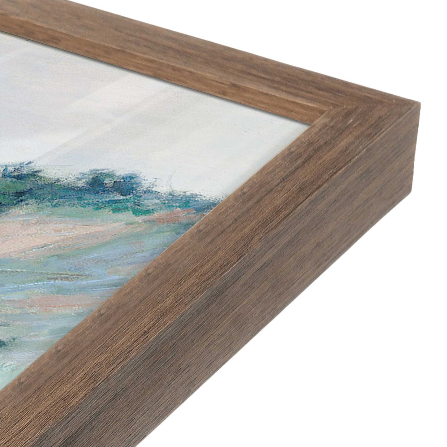 [Color:Walnut], Picture of art in a Walnut frame at an angle