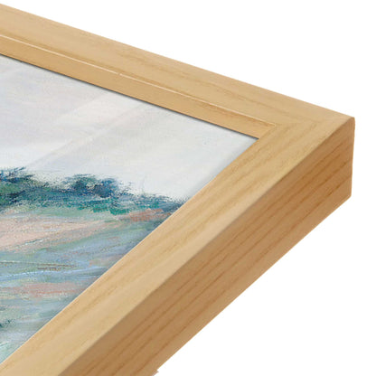 [Color:American Maple], Picture of art in a American Maple frame at an angle