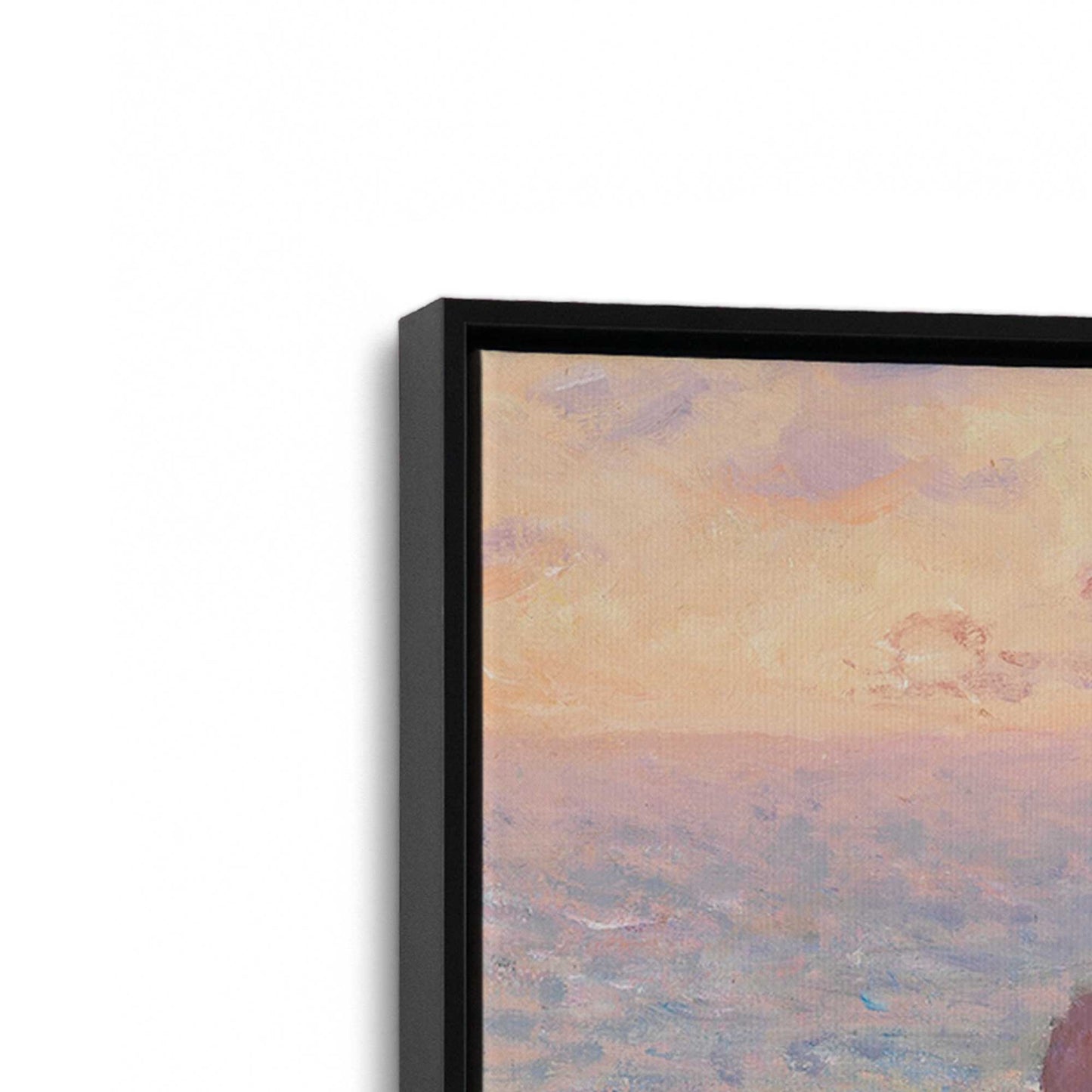 [Color:Satin Black], Picture of art in a Satin Black frame at an angle
