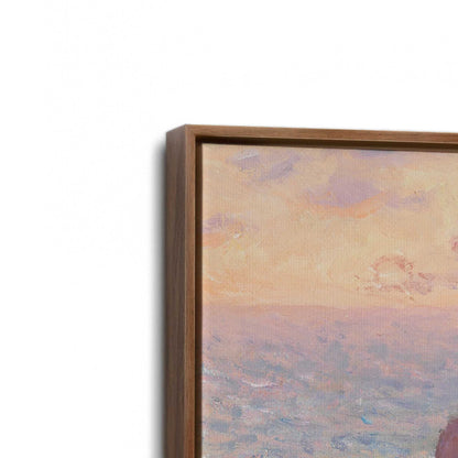 [Color:Walnut], Picture of art in a Walnut frame at an angle
