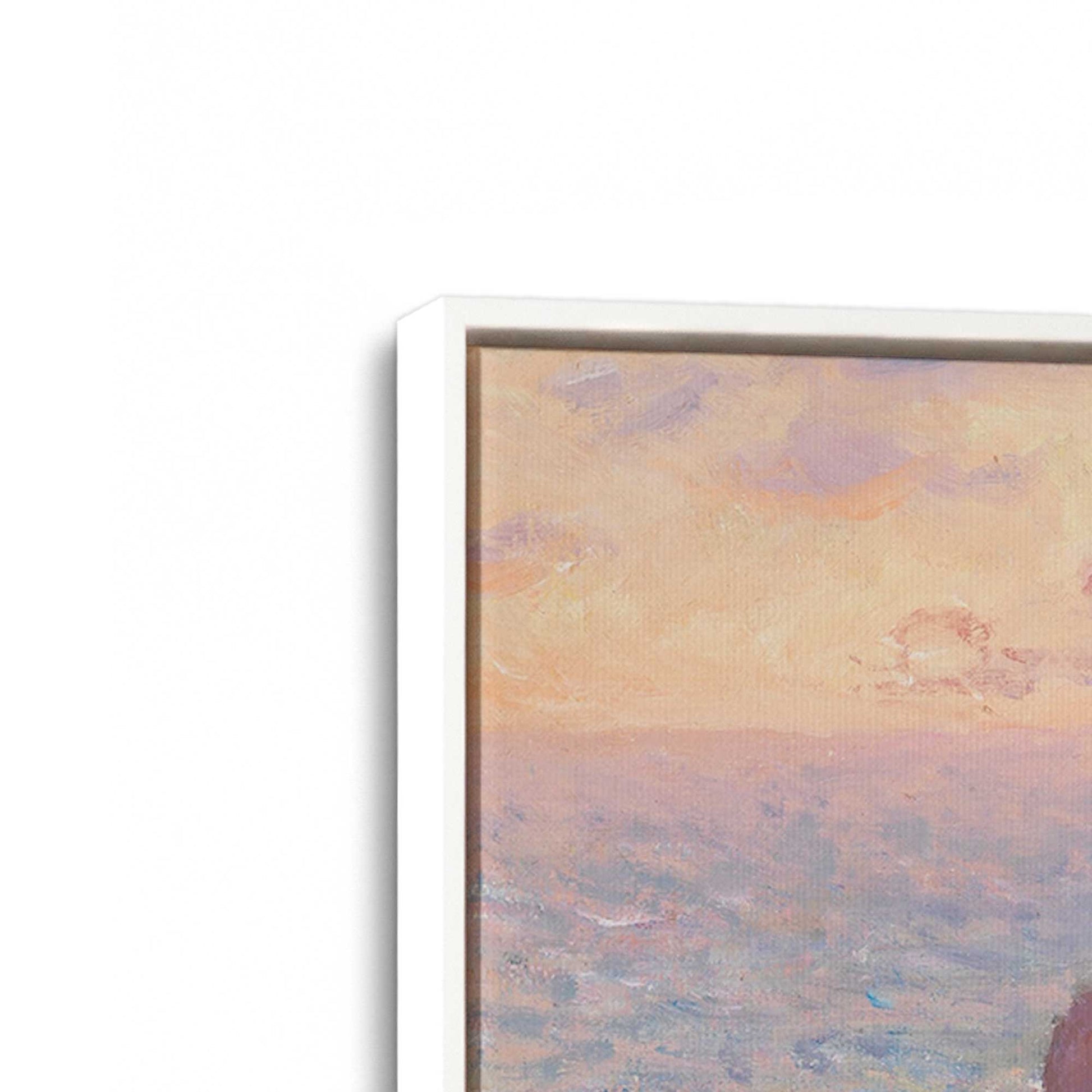 [Color:Opaque White], Picture of art in a White frame at an angle