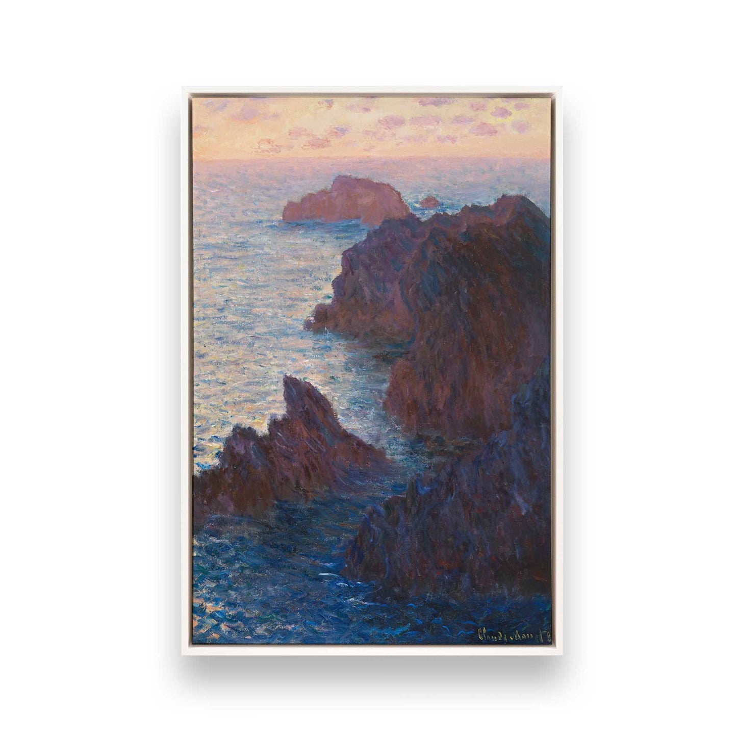 [Color:Opaque White], Picture of art in a White frame