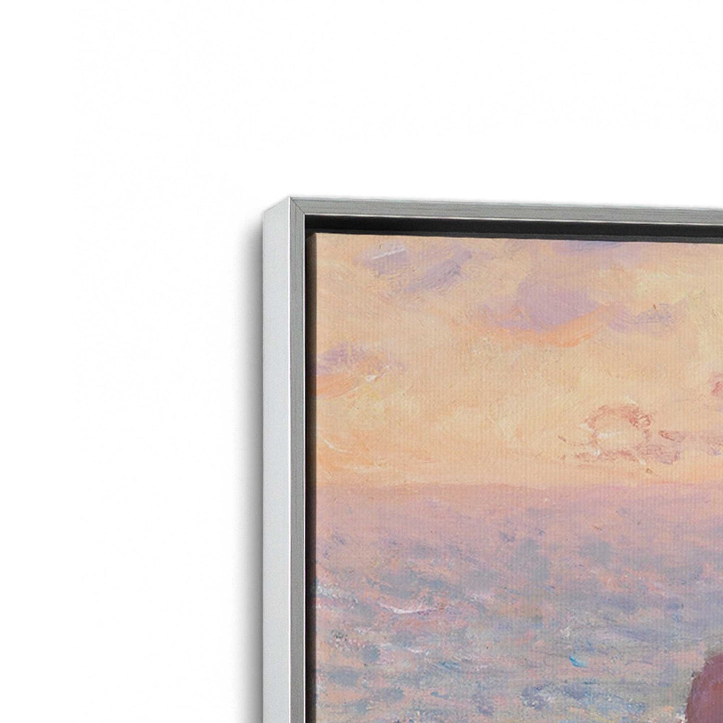 [Color:Polished Chrome], Picture of art in a Polished Chrome frame at an angle