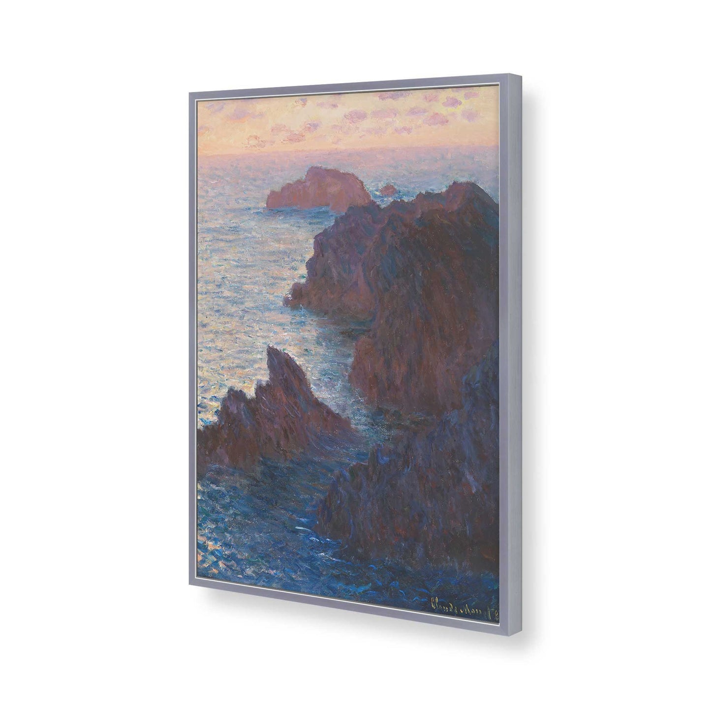 [Color:Polished Chrome], Picture of art in a Polished Chrome frame of the corner