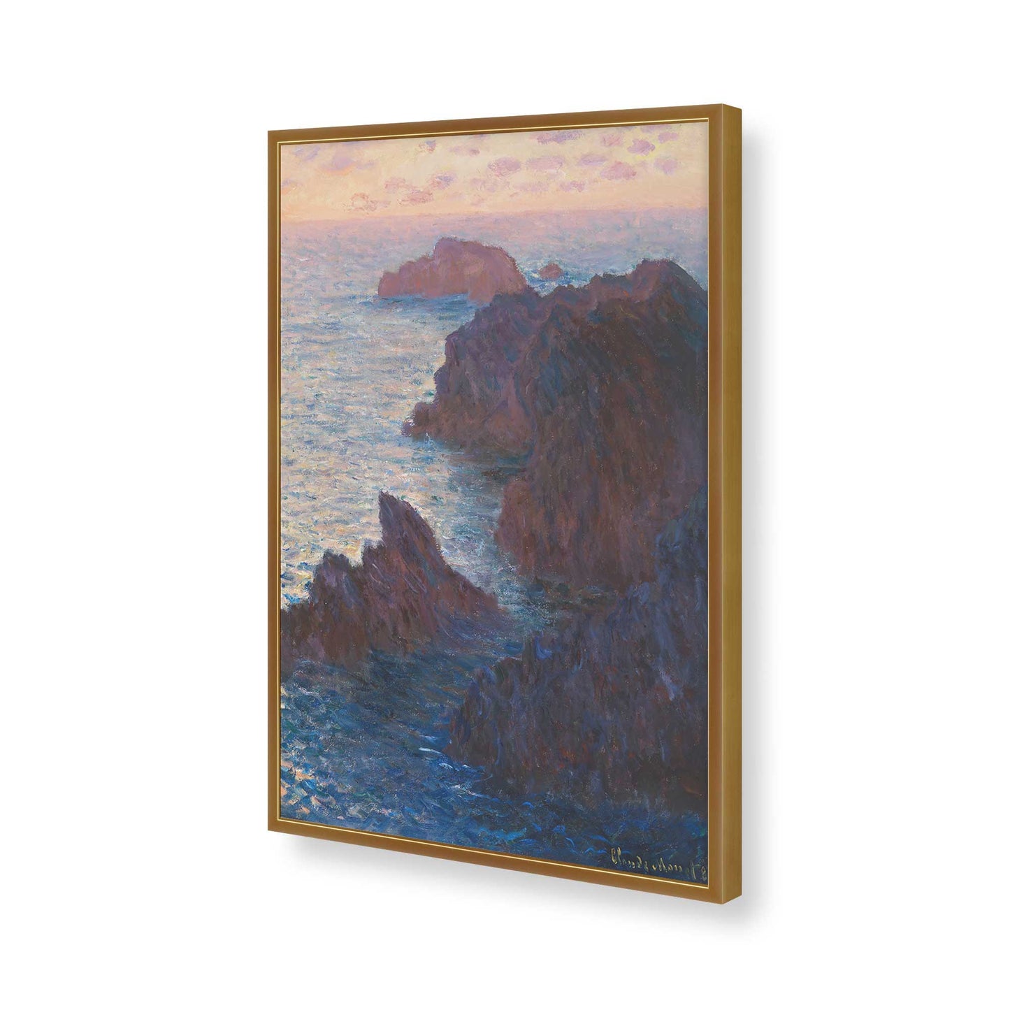 [Color:Polished Gold], Picture of art in a Polished Gold frame of the corner