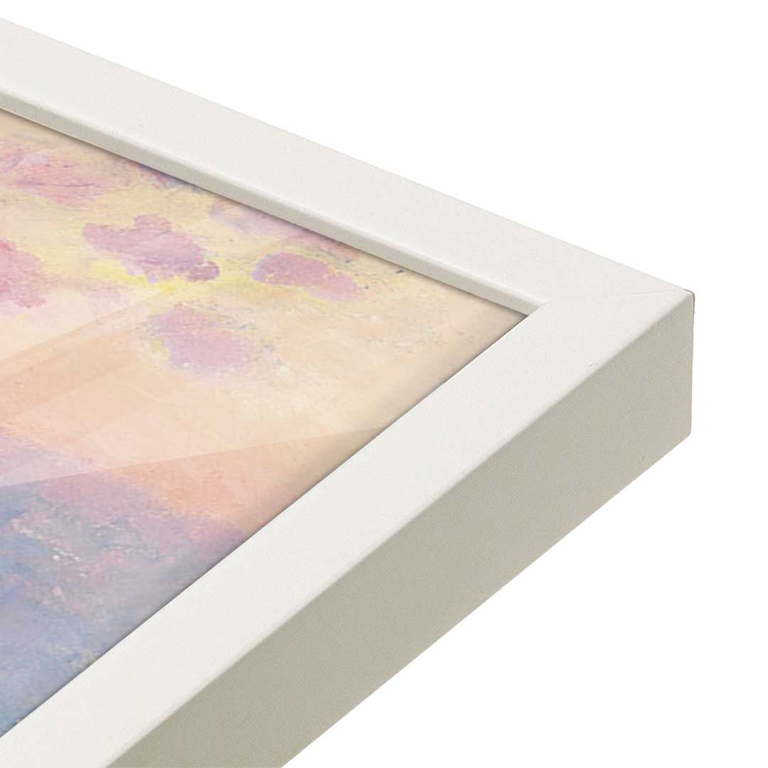 [Color:Opaque White], Picture of art in a Opaque White frame at an angle