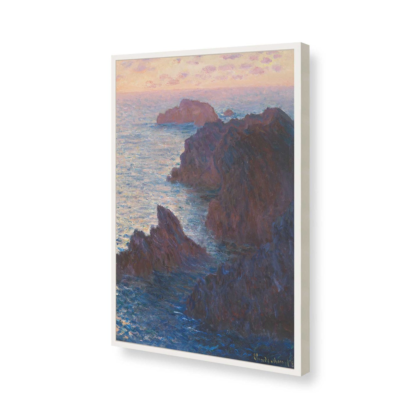 [Color:Opaque White], Picture of art in a Opaque White frame of the corner