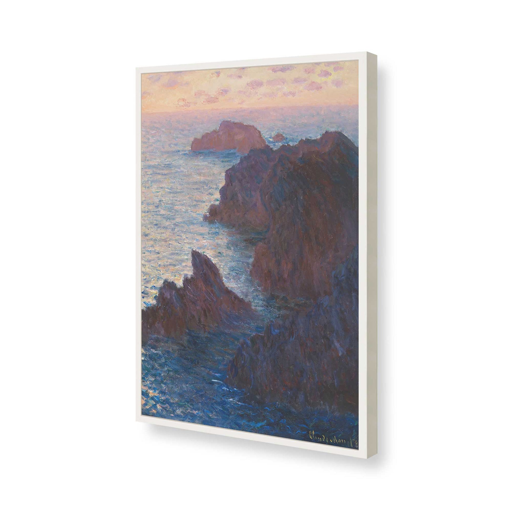 [Color:Opaque White], Picture of art in a Opaque White frame of the corner