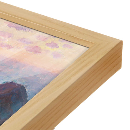 [Color:American Maple], Picture of art in a American Maple frame at an angle