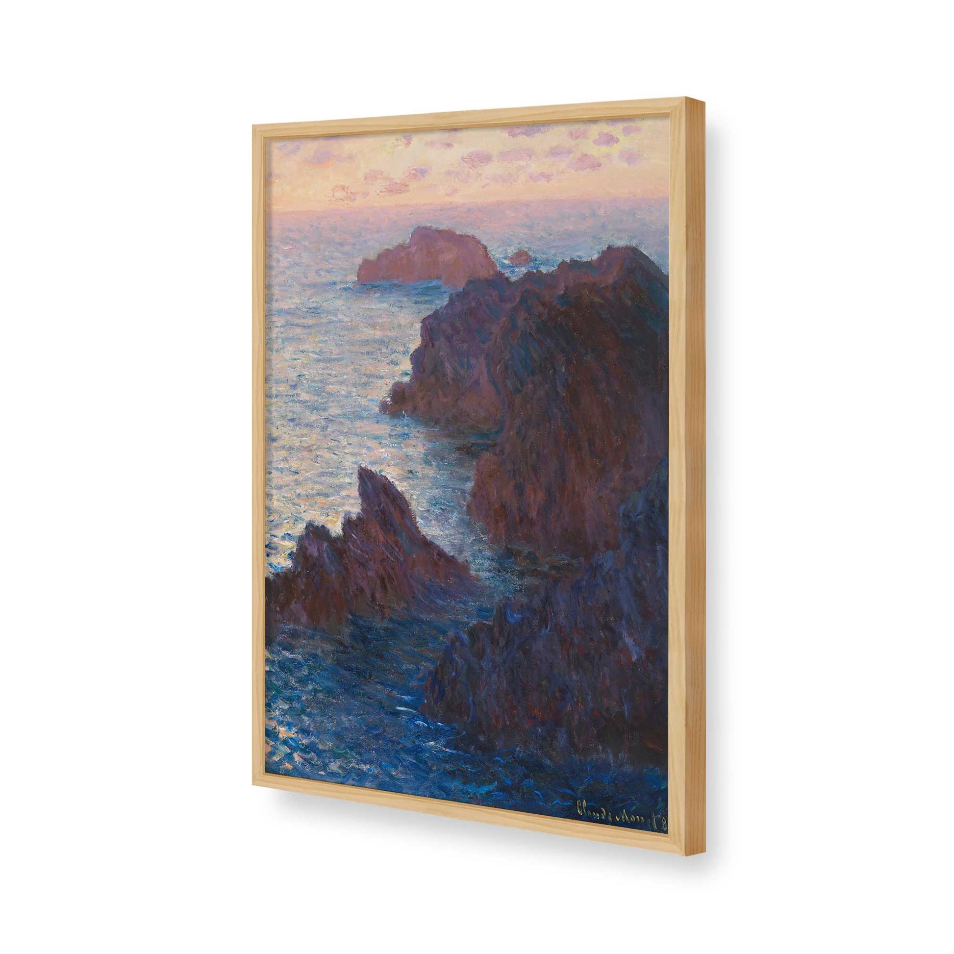 [Color:American Maple], Picture of art in a American Maple frame of the corner