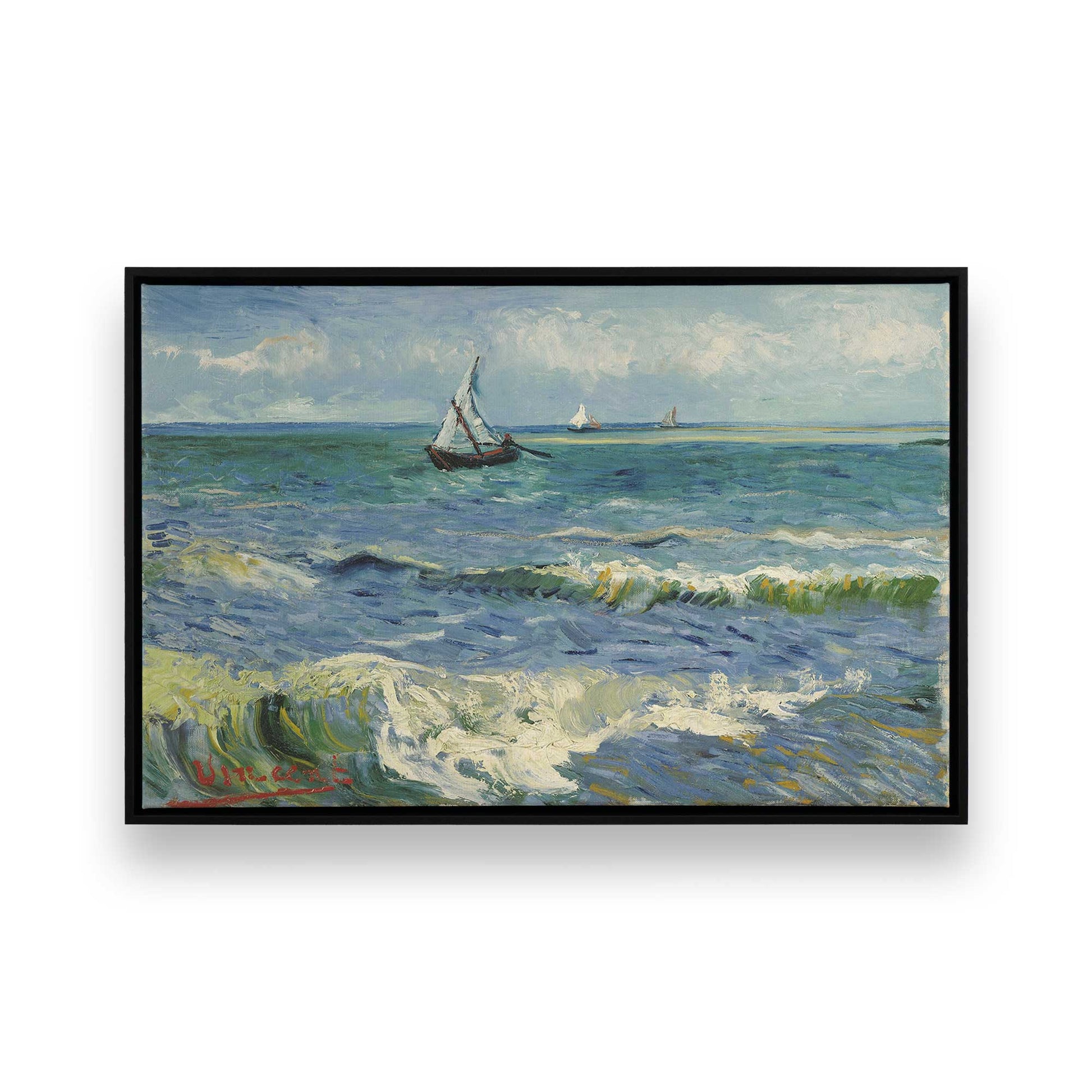 [Color:Satin Black], Picture of art in a Satin Black frame